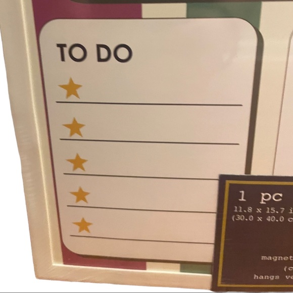 Magnetic Dry Erase 12x16” Weekly Planning Wall Mount Memo Board & Marker Set NWT - Picture 10 of 12